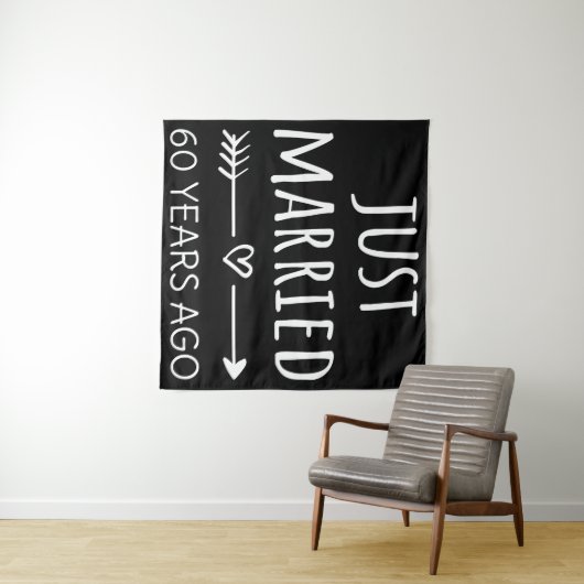 Vor 60 Jahren gerade verheiratet Wandteppich (Beispiel (Horizontal))