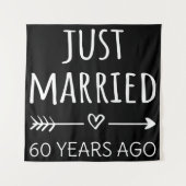 Vor 60 Jahren gerade verheiratet Wandteppich (Vorderseite)