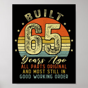 Vor 65 Jahren Gebaut Lustiger 65. Geburtstag Vinta Poster