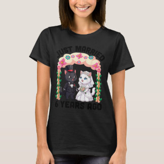 Vor 6 Jahren geheiratet 6. Hochzeitstag Katze T-Shirt
