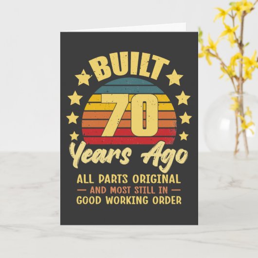 Vor 70 Jahren Gebaut Alle Teile Original 70. Gebur Karte (Gelbe Blume)