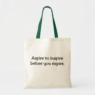 Vor Ablauf der gesamten Tasche Inspiriert werden