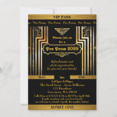 Vor Abschlussbaleinladung, Gatsby Art, Karte, Einladung (Vorderseite)