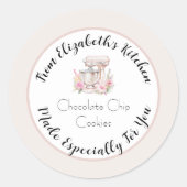 Vor allem für Sie Elfenbein Blumenmischer Zuhause  Runder Aufkleber (Vorderseite)