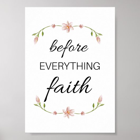 Vor allem Glaube Inspiration Kalligrafie Poster (Vorne)