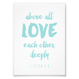 Vor allem Liebe Bibel Verse Print Fotodruck