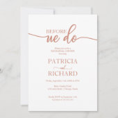 Vor dem Abendessen in eleganter Rose Gold Probe Einladung (Vorderseite)