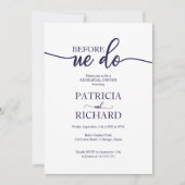 Vor dem Abendessen mit blauer Probe Einladung (Vorderseite)