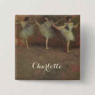 Vor dem Ballett von Edgar Degas, Vintage Fine Art Button