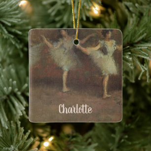 Vor dem Ballett von Edgar Degas, Vintage Fine Art Keramikornament