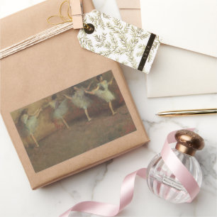 Vor dem Ballett von Edgar Degas, Vintage Fine Art Rechteckiger Aufkleber