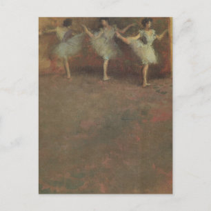 Vor dem Ballett von Edgar Degas, Vintage Kunst Postkarte