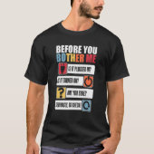 Vor dem Bother Me Sysadmin Administrator T-Shirt (Vorderseite)