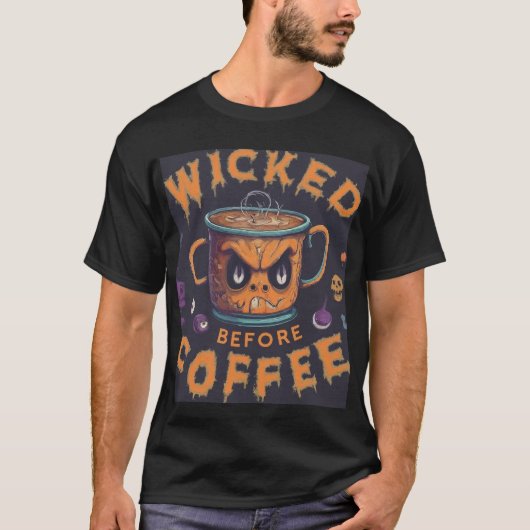 Vor dem Coffee T - Shirt Design geheftet. (Vorderseite)