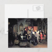 Vor dem Geständnis, 1877 Postkarte (Vorne/Hinten)