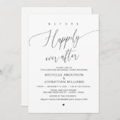 Vor dem glücklichen Ever nach Hochzeit Probe Abend Einladung (Vorne/Hinten)