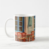 Vor dem griechischen Café Kaffeetasse (Links)