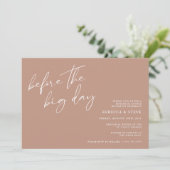 Vor dem großen Hochzeitstag Probe Dinner Einladung (Stehend Vorderseite)