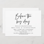 Vor dem großen Tag, Hochzeitsessen Probe Einladung (Vorne/Hinten)
