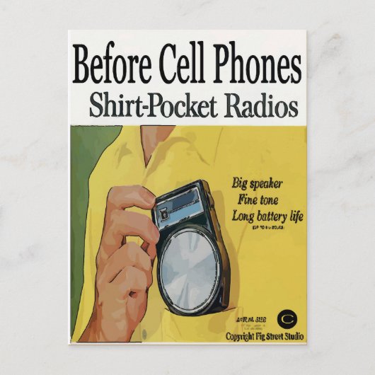 Vor dem Handy, Transistoren-Radios Postkarte (Vorderseite)