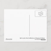 Vor dem Hintergrund des Katzenfisch-Mondes Postkarte (Rückseite)