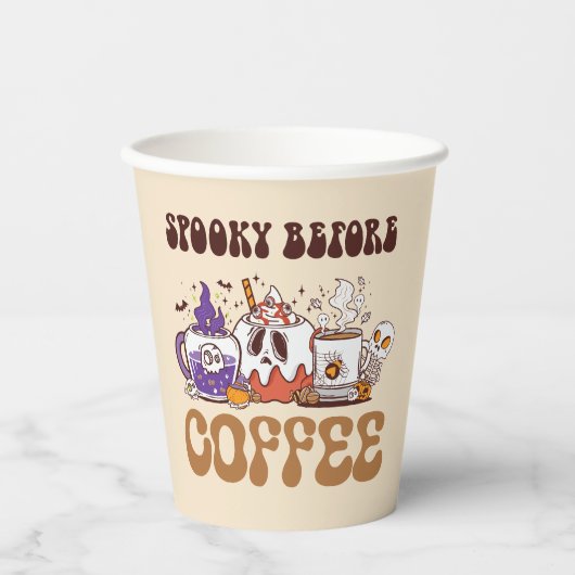 vor dem Kaffee heiß Pappbecher (Vorderseite)
