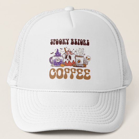 vor dem Kaffee heiß Truckerkappe (Vorderseite)