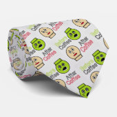 Vor dem Kaffee, nach dem Kaffee, Kaffeemonster Krawatte (Gerollt)