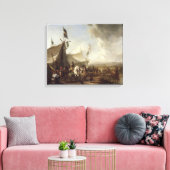 Vor dem Marktzelt Leinwanddruck (Insitu (Wohnzimmer))