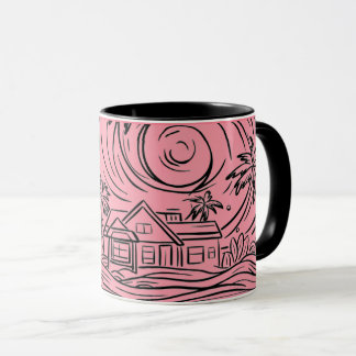 vor dem Meer aufsteigende Sonne,mug Tasse