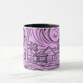 vor dem Meer aufsteigende Sonne,mug Tasse (Zentrum)