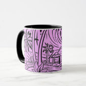 vor dem Meer aufsteigende Sonne,mug Tasse (Vorderseite Links)