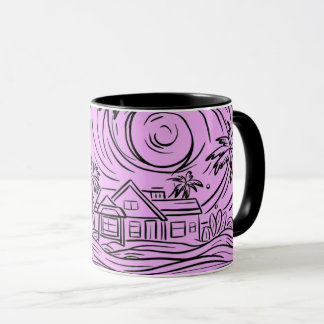 vor dem Meer aufsteigende Sonne,mug Tasse