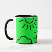vor dem Meer aufsteigende Sonne,mug Tasse (Links)