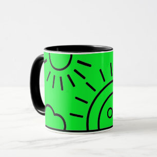 vor dem Meer aufsteigende Sonne,mug Tasse