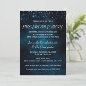 Vor dem Prom Party verzauberter Sternennachts-Himm Einladung (Stehend Vorderseite)