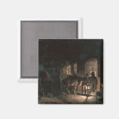 Vor dem Pub, 1843 Magnet (Vorderseite/Rückseite)
