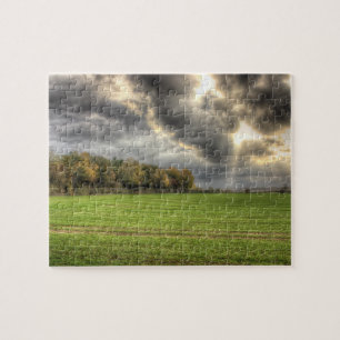 Vor dem Regen-Landschafts-Puzzlen Puzzle