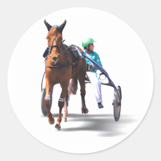 Vor dem Rennen Runder Aufkleber (Vorderseite)