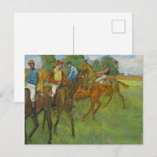 Vor dem Rennen von Edgar Degas Postkarte