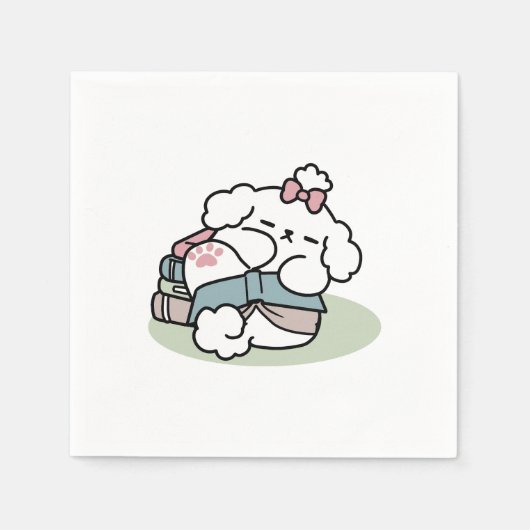 Vor dem Schlafengehen mit meinem Nachwuchs - Buch Serviette (Vorderseite)