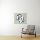 Vor dem Schlafengehen mit meinem Nachwuchs - Buch Wandteppich (Beispiel (Horizontal))