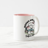 Vor dem Schlafengehen mit meinem Nachwuchs - Buch Zweifarbige Tasse (VorderseiteRechts)