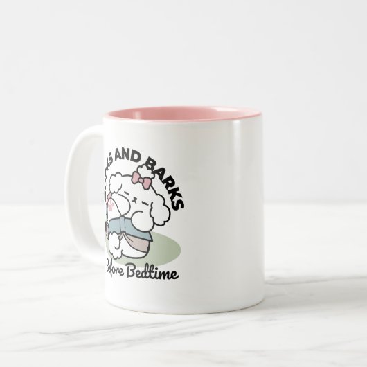 Vor dem Schlafengehen mit meinem Nachwuchs - Buch Zweifarbige Tasse (Vorderseite Links)