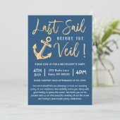 Vor dem Schleier des Nautischen Junggeselinnen-Abs Einladung (Stehend Vorderseite)