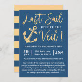 Vor dem Schleier des Nautischen Junggeselinnen-Abs Einladung (Vorne/Hinten)