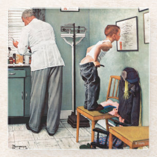 Vor dem Schuss oder am ärztlichen Anschlag Glasuntersetzer