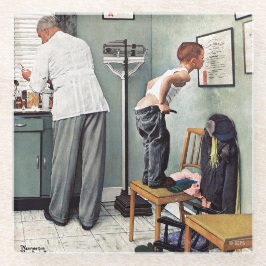 Vor dem Schuss oder am ärztlichen Anschlag Glasuntersetzer (Vorderseite)