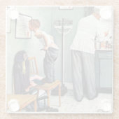 Vor dem Schuss oder am ärztlichen Anschlag Glasuntersetzer (Rückseite)