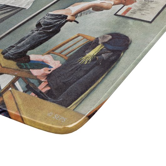 Vor dem Schuss oder am ärztlichen Anschlag Schneidebrett (Ecke)